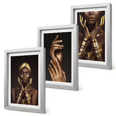 Gallery wall Elegante portretten van een Afrikaanse vrouw