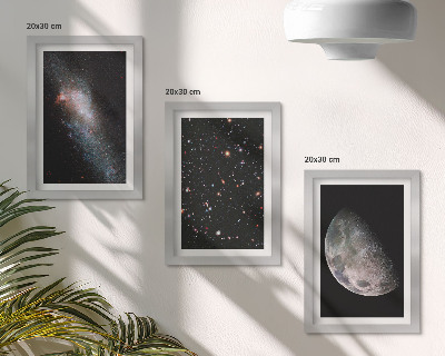 Gallery wall Ruimtesterrenstelsels en volle maan