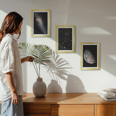 Gallery wall Ruimtesterrenstelsels en volle maan