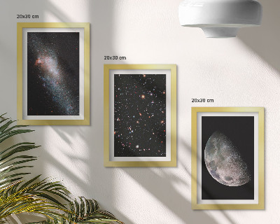 Gallery wall Ruimtesterrenstelsels en volle maan
