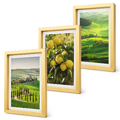 Gallery wall Italiaanse landschappen met citrusbomen en groene heuvels