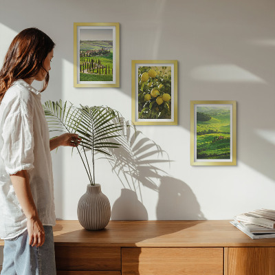 Gallery wall Italiaanse landschappen met citrusbomen en groene heuvels