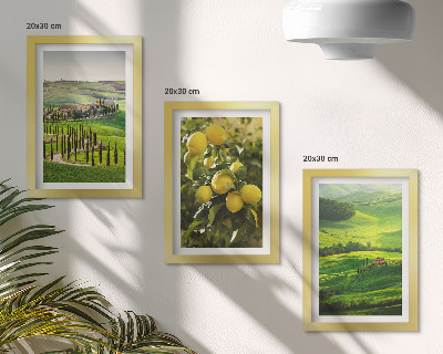Gallery wall Italiaanse landschappen met citrusbomen en groene heuvels