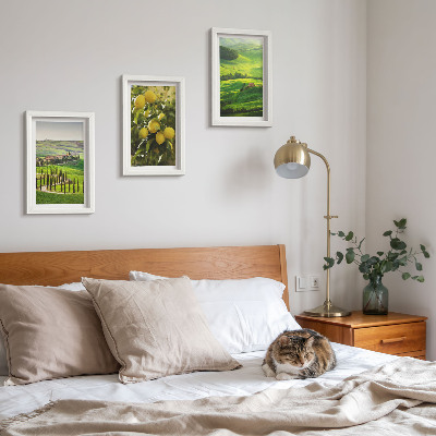 Gallery wall Italiaanse landschappen met citrusbomen en groene heuvels
