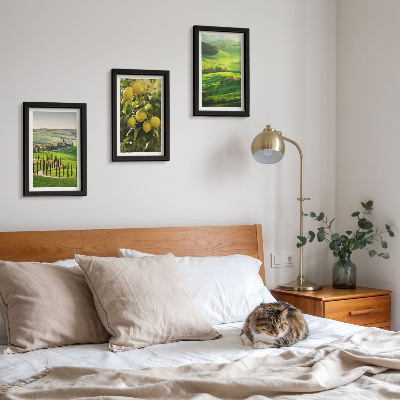 Gallery wall Italiaanse landschappen met citrusbomen en groene heuvels
