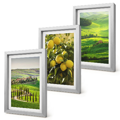 Gallery wall Italiaanse landschappen met citrusbomen en groene heuvels