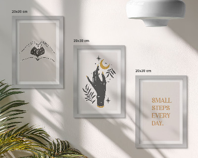 Gallery wall Minimalistische illustraties die boho-teksten inspireren