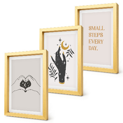 Gallery wall Minimalistische illustraties die boho-teksten inspireren
