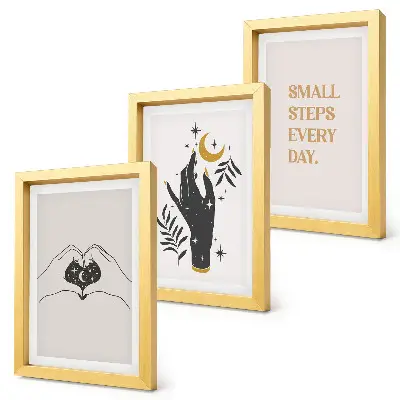 Gallery wall minimalistische illustraties met boho-teksten