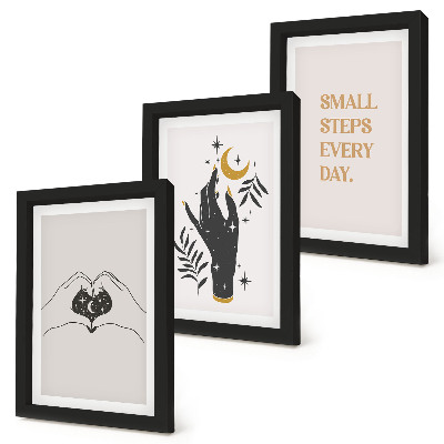 Gallery wall Minimalistische illustraties die boho-teksten inspireren