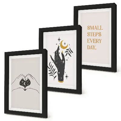 Gallery wall minimalistische illustraties met boho-teksten