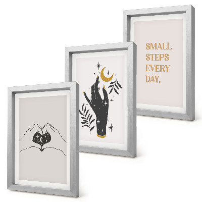 Gallery wall Minimalistische illustraties die boho-teksten inspireren