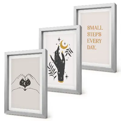 Gallery wall minimalistische illustraties met boho-teksten