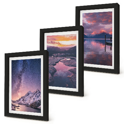 Gallery wall Bergen en water in prachtige natuurlijke landschappen.