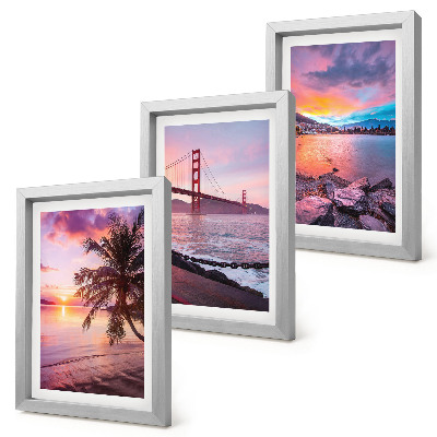 Gallery wall Zonsondergangen boven de brug en het waterlandschap