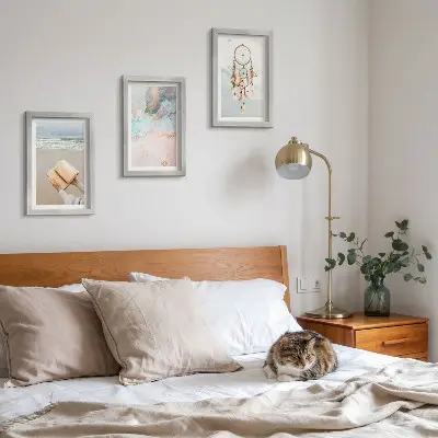 Gallery wall Abstracte zee-illustratie en boho dromenvanger