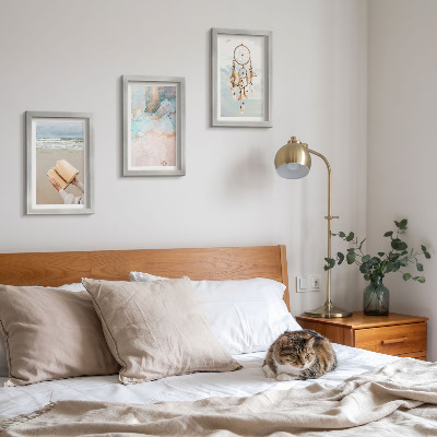 Gallery wall Abstracte zee-leesboek en boho dromenvanger