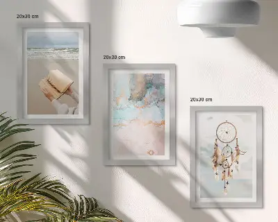 Gallery wall Abstracte zee-illustratie en boho dromenvanger