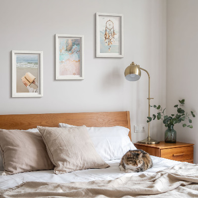 Gallery wall Abstracte zee-leesboek en boho dromenvanger