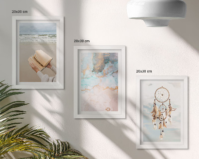 Gallery wall Abstracte zee-leesboek en boho dromenvanger