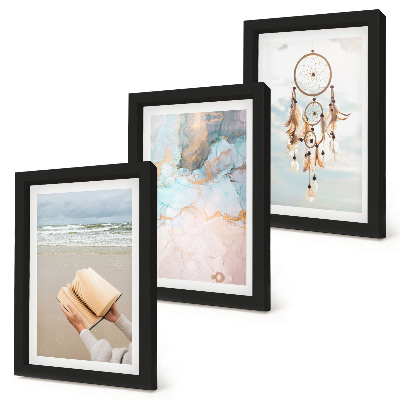 Gallery wall Abstracte zee-leesboek en boho dromenvanger