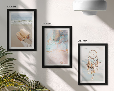 Gallery wall Abstracte zee-leesboek en boho dromenvanger