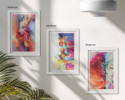Gallery wall Kleurrijke abstracties met dynamische vormen en figuren.