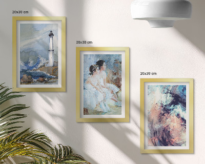 Gallery wall Abstracte geschilderde vuurtoren met dansers