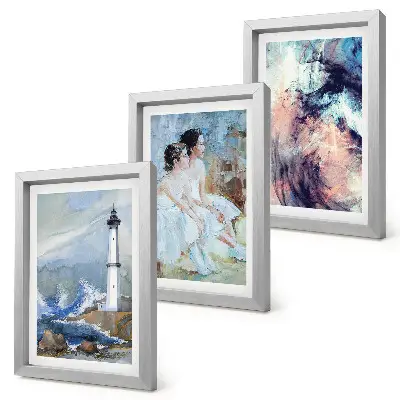 Gallery wall abstract geschilderde vuurtoren met dansers
