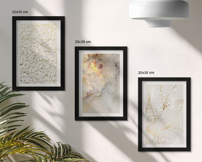 Gallery wall Lineaire bladpatronen abstract marmer