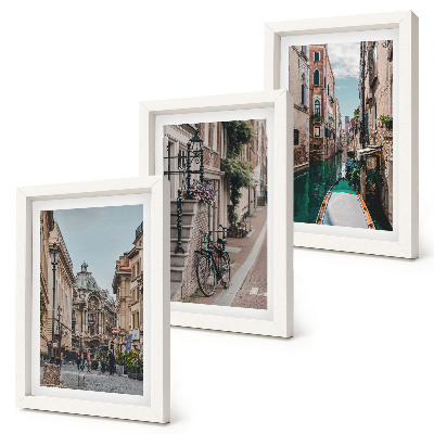 Gallery wall De straten van Venetië met hun architectuur en waterpartijen