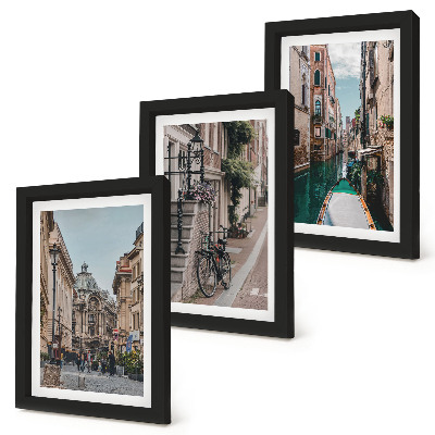 Gallery wall De straten van Venetië met hun architectuur en waterpartijen