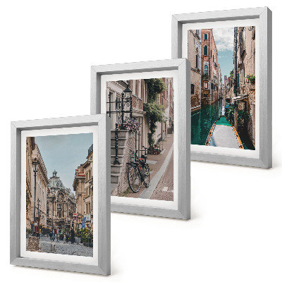 Gallery wall De straten van Venetië met hun architectuur en waterpartijen