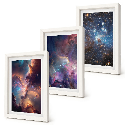 Gallery wall Ruimtelandschappen met sterren en nevels