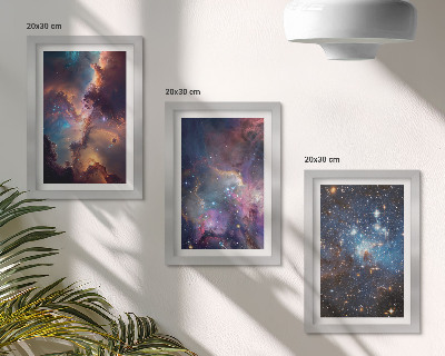 Gallery wall Ruimtelandschappen met sterren en nevels