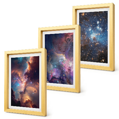 Gallery wall Ruimtelandschappen met sterren en nevels