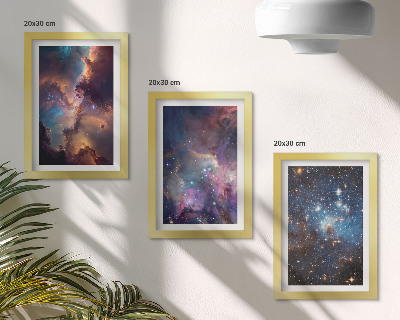Gallery wall Ruimtelandschappen met sterren en nevels