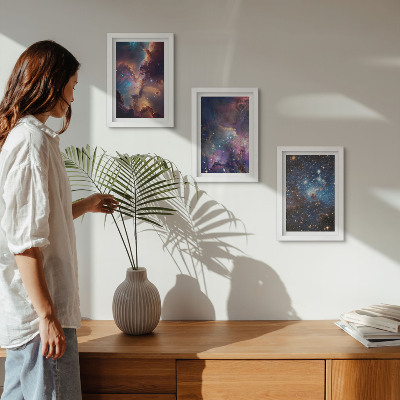 Gallery wall Ruimtelandschappen met sterren en nevels