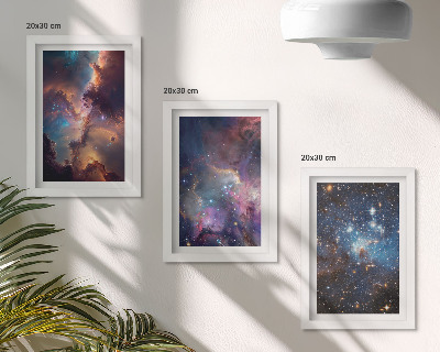 Gallery wall Ruimtelandschappen met sterren en nevels