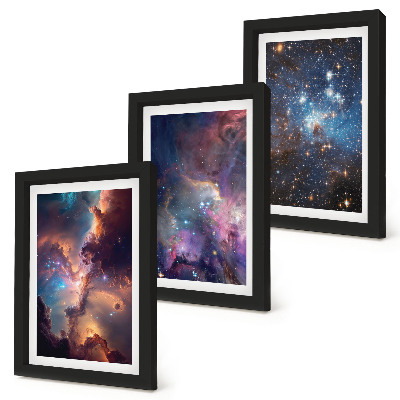 Gallery wall Ruimtelandschappen met sterren en nevels