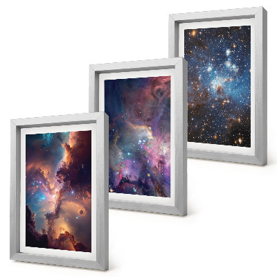 Gallery wall Ruimtelandschappen met sterren en nevels