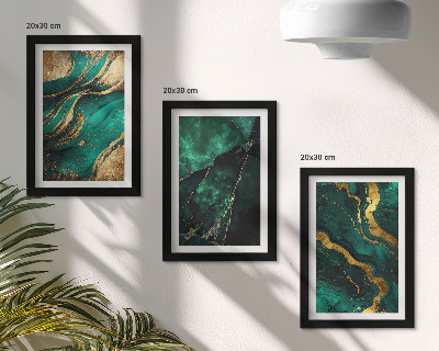 Set van ingelijste schilderijen Elegante abstracte steenpatronen