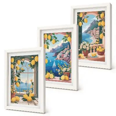 Gallery wall met zeezicht en Italiaanse citroenen