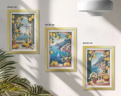 Gallery wall met zeezicht en Italiaanse citroenen