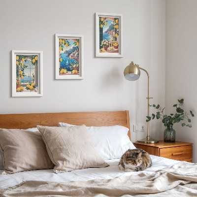 Gallery wall Raam met zeezicht en Italiaanse citroenen