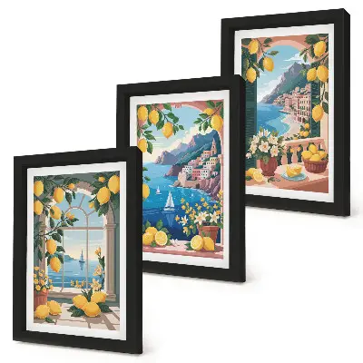 Gallery wall met zeezicht en Italiaanse citroenen