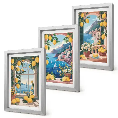 Gallery wall met zeezicht en Italiaanse citroenen