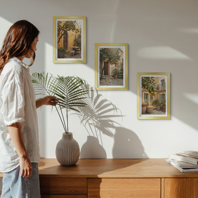 Gallery wall Een tuin met citrusbomen op een zonnige locatie.