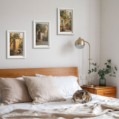 Gallery wall Een tuin met citrusbomen op een zonnige locatie.