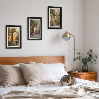 Gallery wall Een tuin met citrusbomen op een zonnige locatie.